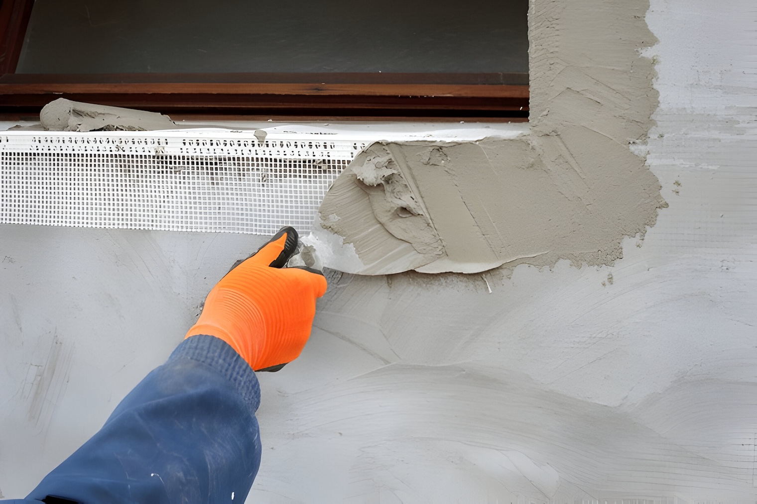 Maîtrise de l'Application d'Enduit pour Façade Explorez l'art de l'application d'enduit sur les façades, une technique essentielle pour une protection et esthétique optimales. Cette image montre un professionnel en action, appliquant méticuleusement l'enduit pour garantir une couverture uniforme et résistante. Parfait pour ceux qui valorisent à la fois la fonctionnalité et l'élégance dans la construction ou la rénovation de leur habitat.
